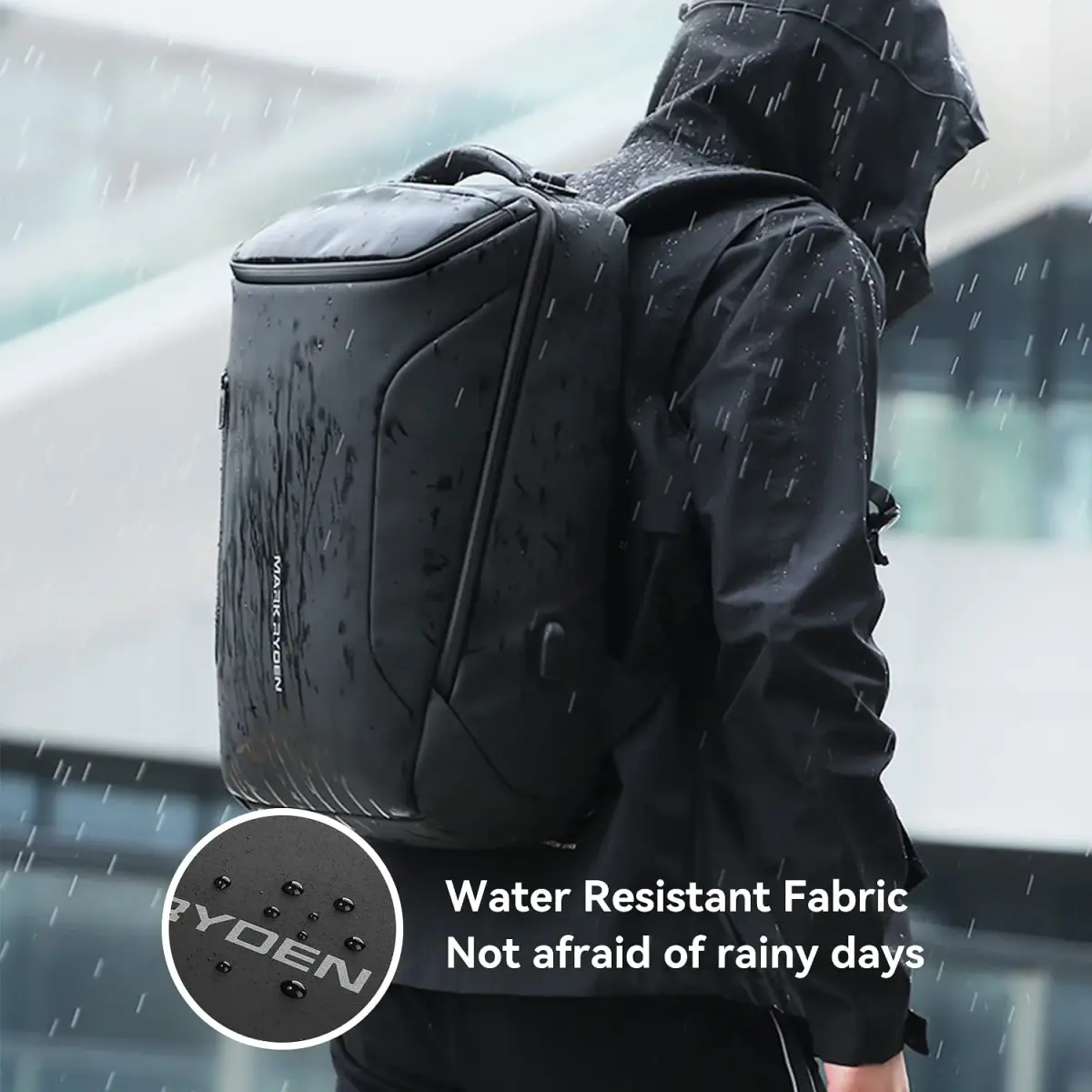 MARK RYDEN Business Backpack for Men, Waterproof High Tech Backpack with USB Charging Port, Fits 17.3 Inch Notebook | 30L Capacity - view 5