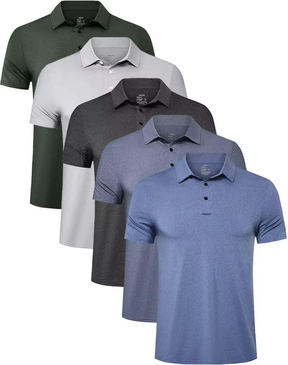 TELALEO Men's Polo Shirts Short Sleeve Golf T Shirt Performance Casual XL | Sun Protection & Quick Dry - main product image