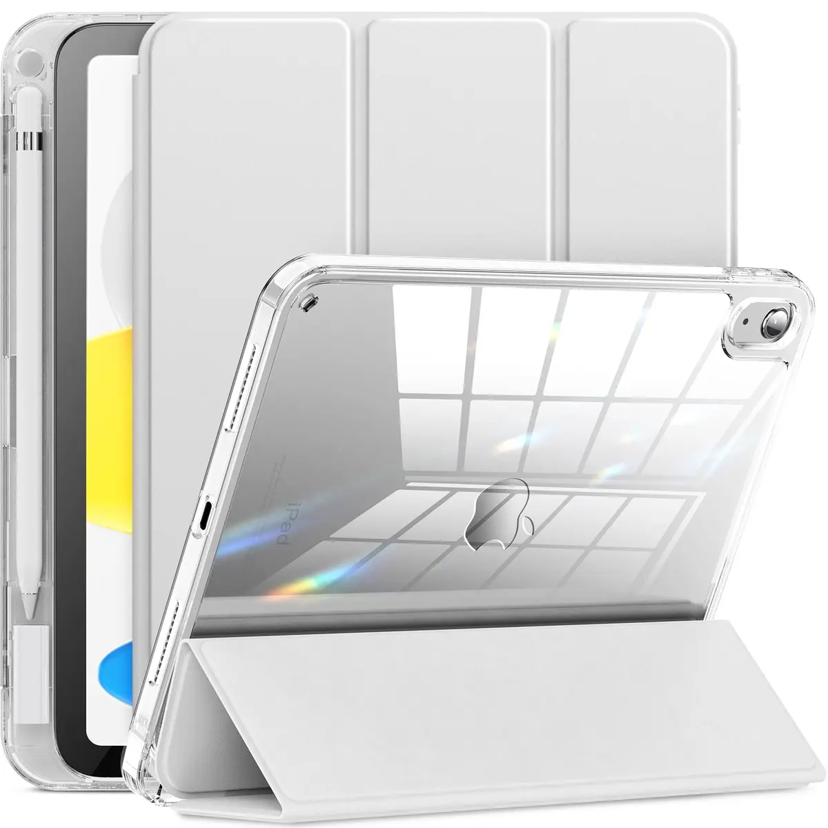 INFILAND Clear Case for iPad 10th Generation 10.9 Inch (2022) & iPad 11th Generation 11 Inch (2025) | Lightweight Shockproof TPU with Pencil Holder & Auto Sleep/Wake - main product image