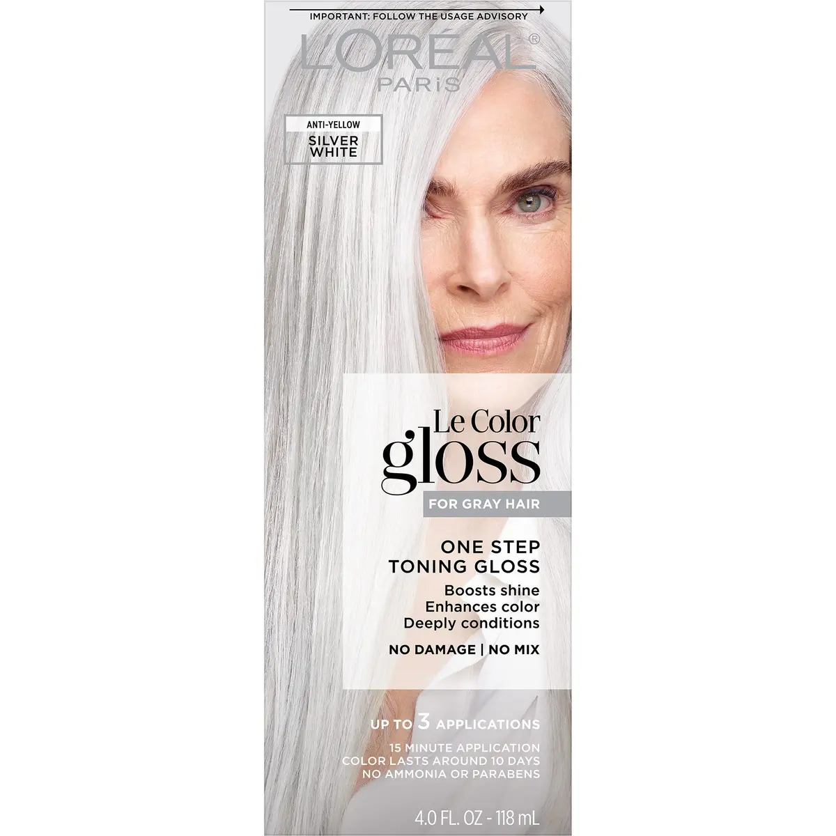 L'Oreal Paris Le Color Gloss One Step Toning Gloss 4 Fl Oz | Neutralizes Brassiness & Adds Shine - main product image