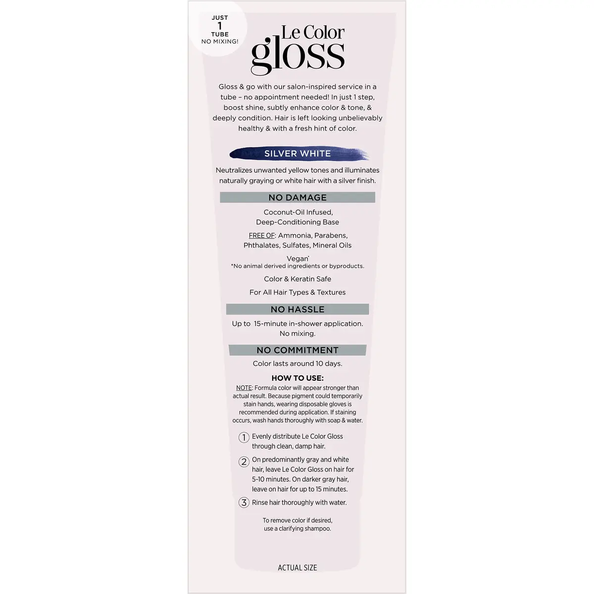 L'Oreal Paris Le Color Gloss One Step Toning Gloss 4 Fl Oz | Neutralizes Brassiness & Adds Shine - view 3