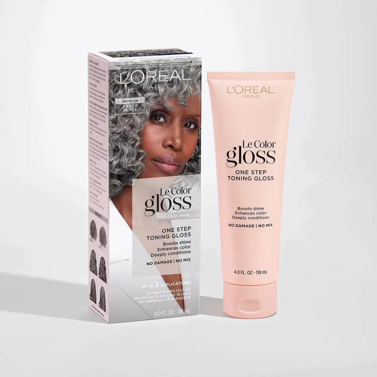 L'Oreal Paris Le Color Gloss One Step Toning Gloss 4 Fl Oz | In-Shower Gray Hair Toner with Deep Conditioning - view 2