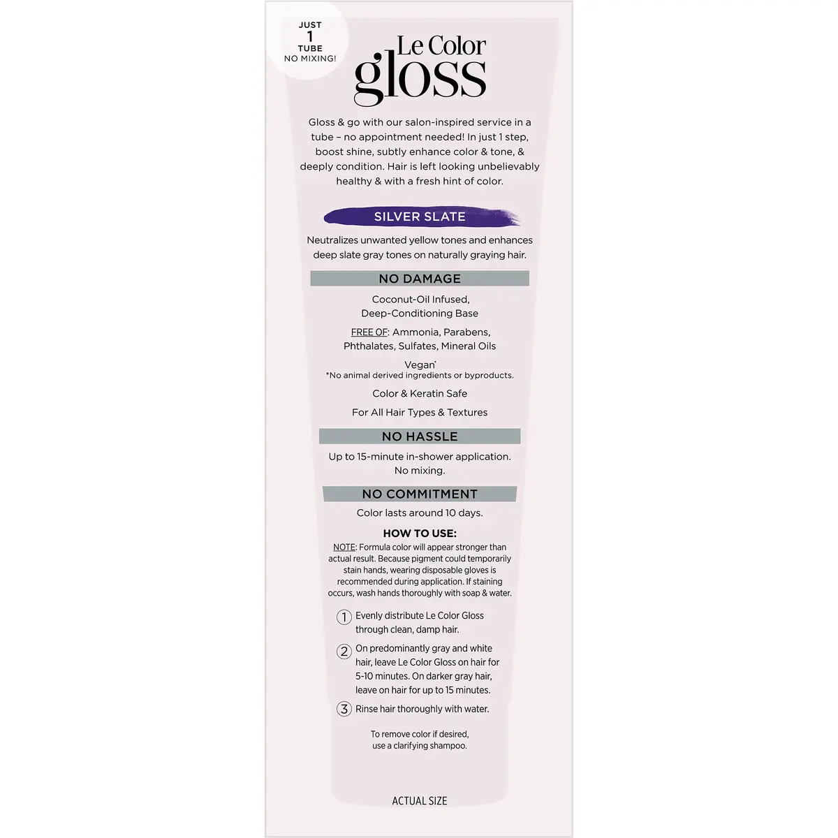 L'Oreal Paris Le Color Gloss One Step Toning Gloss 4 Fl Oz | In-Shower Gray Hair Toner with Deep Conditioning - view 3