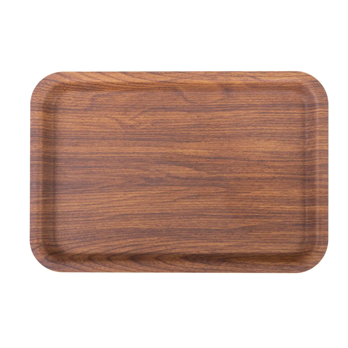 LUXE PARTY Mahogany Collection Serving Tray | Wooden Look, Dishwasher Safe, Freezer Safe, 9.5" x 13.6" - main product image