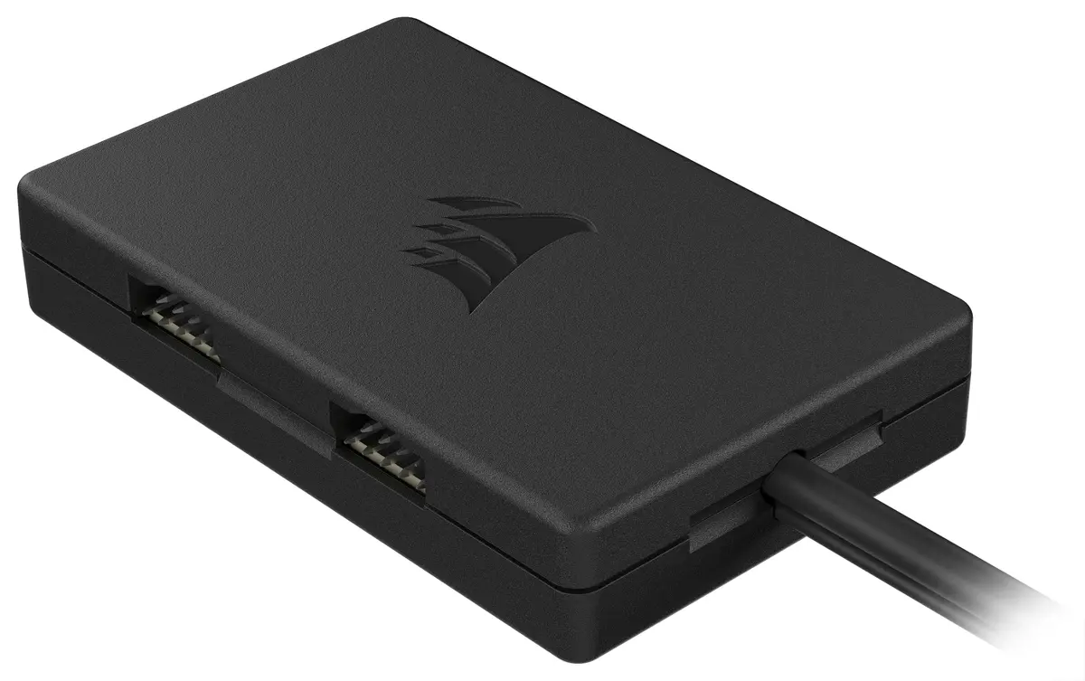 Corsair Internal 4-Port USB 2.0 Hub - 4X 9-Pin USB 2.0 Ports - Easy Magnetic Installation - Compatible with Most Intel® and AMD® Motherboards - Black - main product image