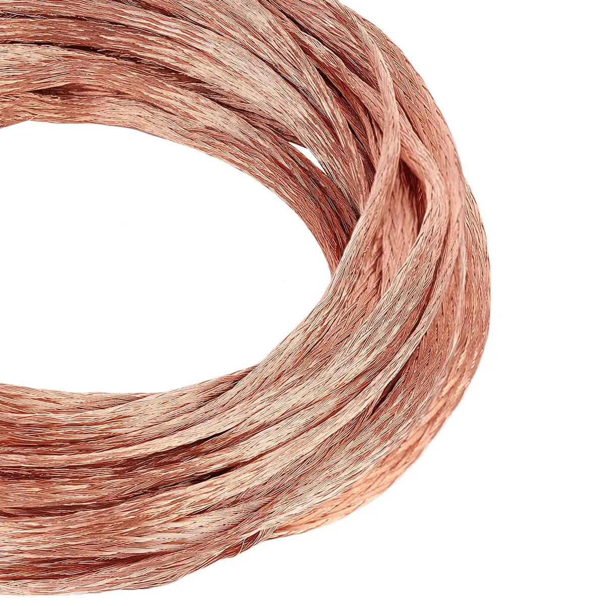 BENECREAT 3mm Flat Copper Braided Ground Strap 8m (26ft) | 1.5mm² Conductor for Noise Reduction - view 6