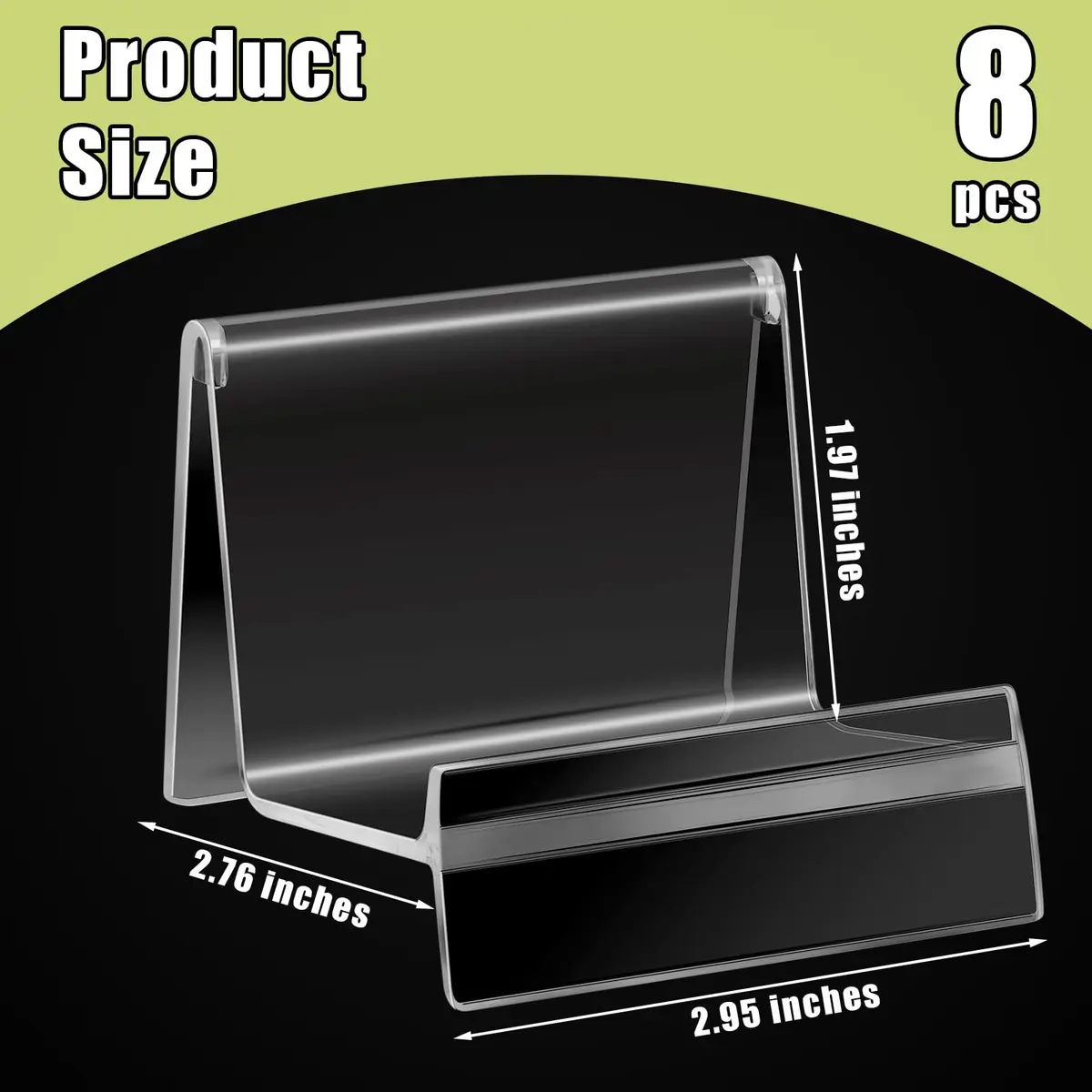 Weysat Clear Acrylic Purse Display Stands 7.5 cm (2.95 in) — Set of 6 | Organize Handbags & Jewelry - view 2
