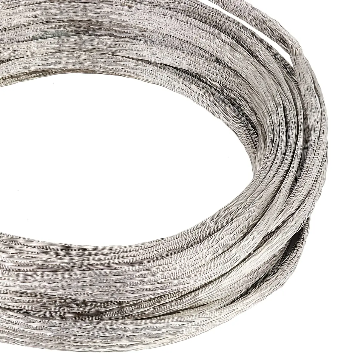 BENECREAT Braided Tinned Copper Wire 3mm Wide, 0.8mm Thick, 26Ft (8m) | Flat Flexible Grounding Lead Wire for Noise Reduction - view 6