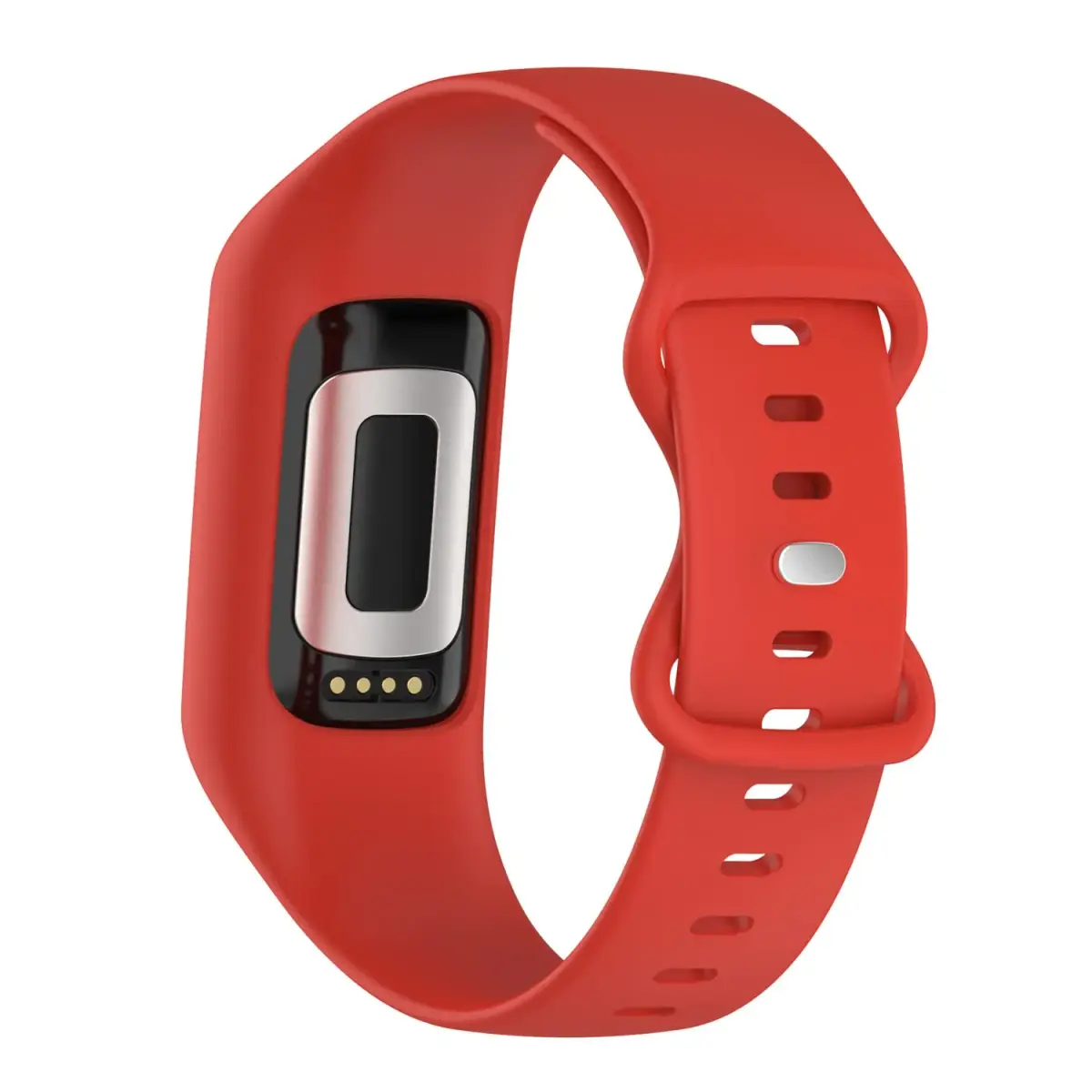 Gheper Soft Silicone Watchband Compatible with Fitbit Charge 6/5/4/3/3SE, Red, 16mm (0.63 inches) | Breathable & Durable Replacement Strap - view 4