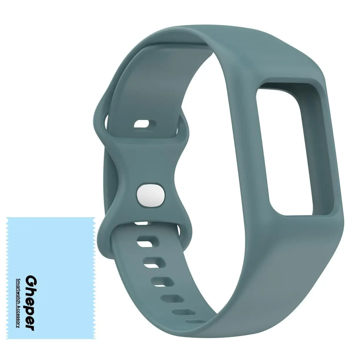 Gheper Silicone Watch Band for Fitbit Charge 6/5/4/3/3SE, Steel Blue, 156mm (6.14in) | Breathable & Durable Replacement Strap - main product image