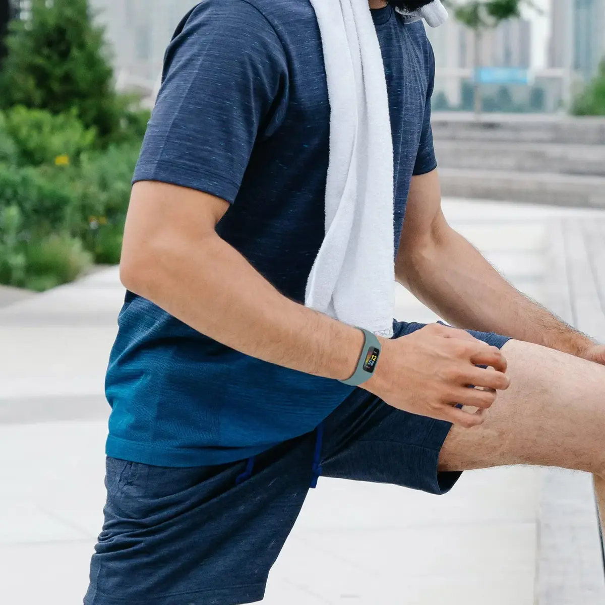 Gheper Silicone Watch Band for Fitbit Charge 6/5/4/3/3SE, Steel Blue, 156mm (6.14in) | Breathable & Durable Replacement Strap - view 7