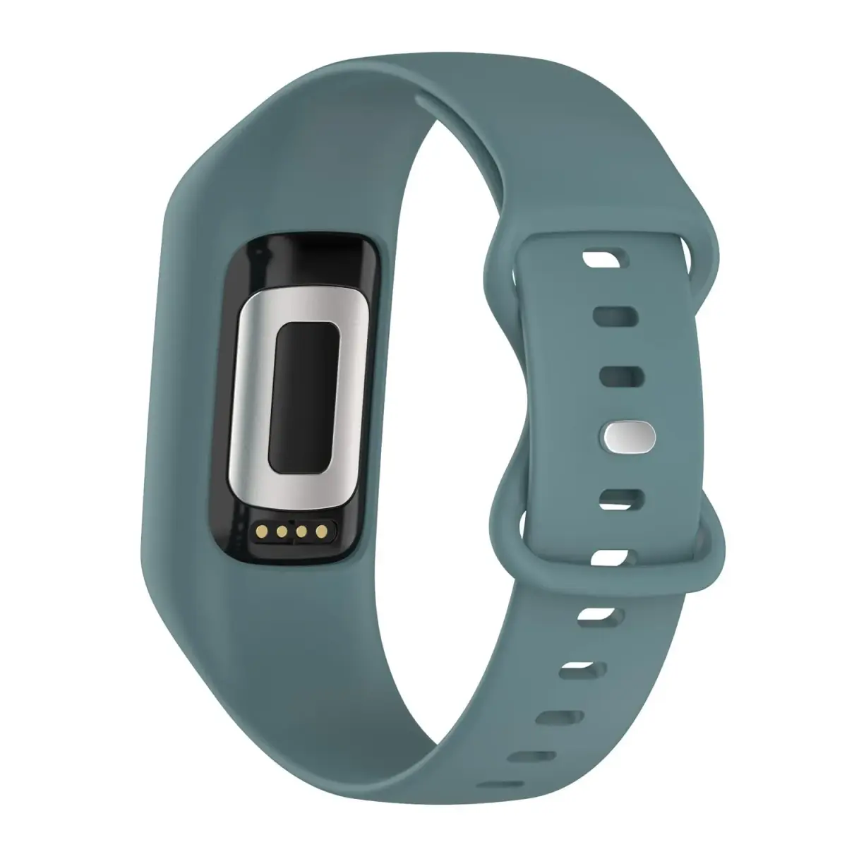 Gheper Silicone Watch Band for Fitbit Charge 6/5/4/3/3SE, Steel Blue, 156mm (6.14in) | Breathable & Durable Replacement Strap - view 4