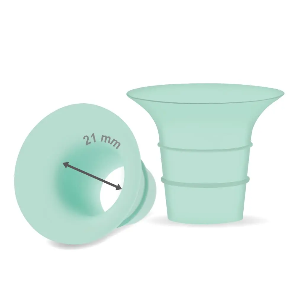 Maymom 21mm Flange Inserts for 24mm Breast Shields | BPA-Free Silicone, 2-Pack - main product image