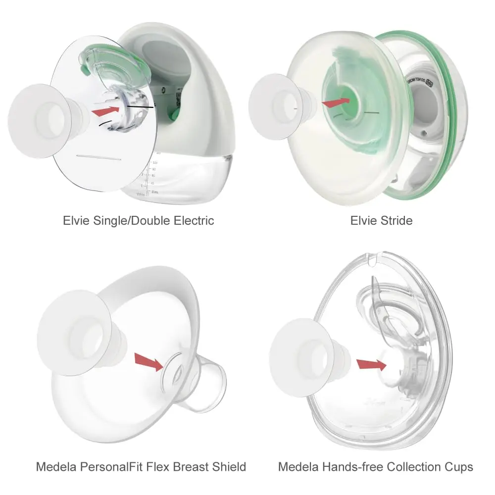 Maymom 21mm Flange Inserts for 24mm Breast Shields | BPA-Free Silicone, 2-Pack - view 8