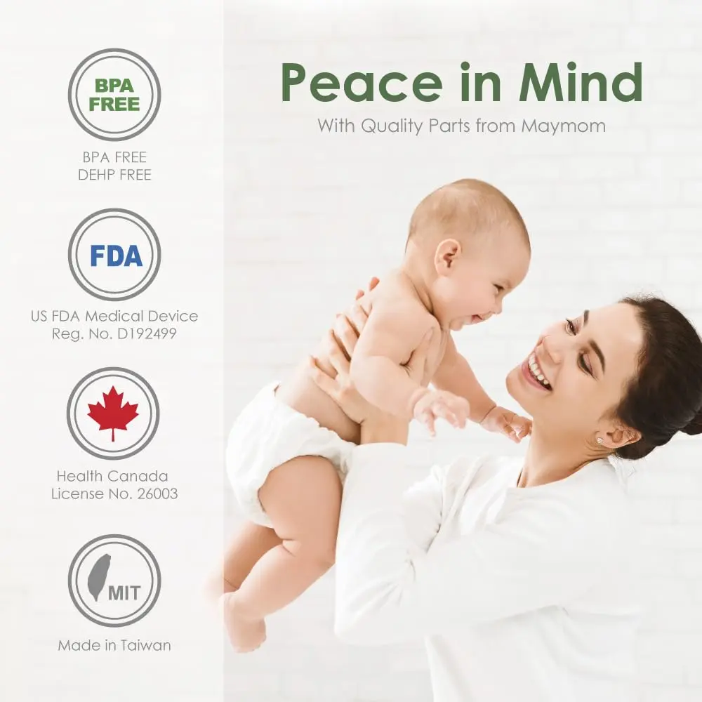 Maymom 21mm Flange Inserts for 24mm Breast Shields | BPA-Free Silicone, 2-Pack - view 2