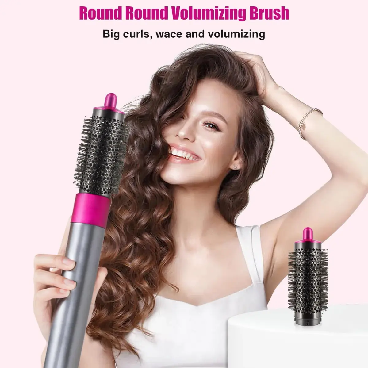 Chuancheng Round Volumizing Brush for Dyson Airwrap HS01/HS05 Attachment | 7.6 cm (3 inch) Barrel for Limp Flat Hair - view 3
