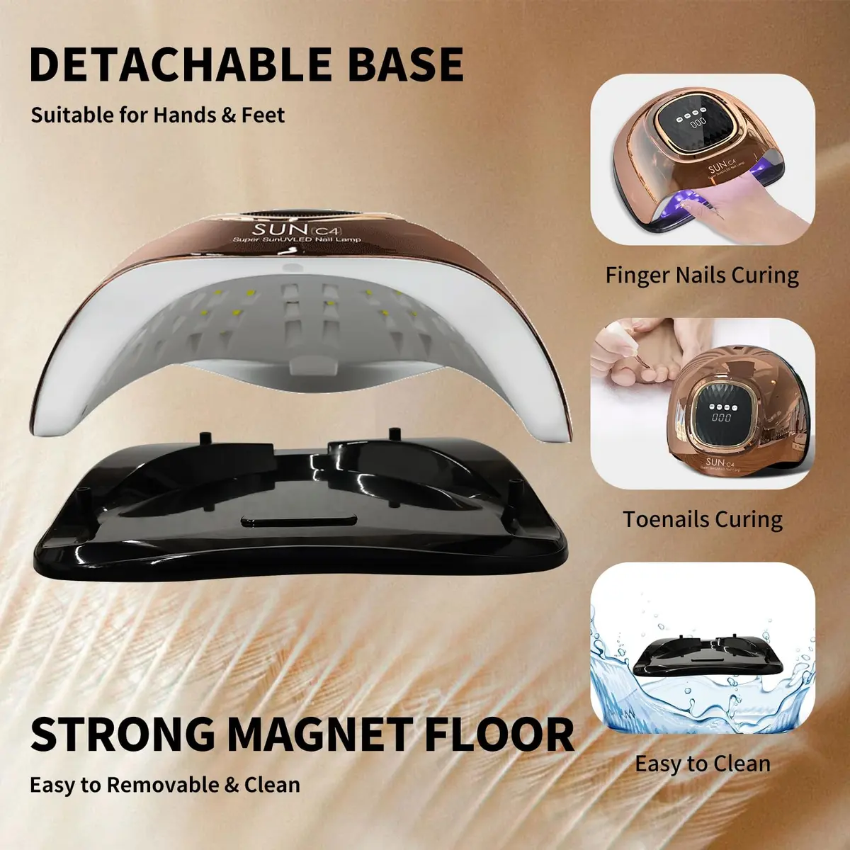 MIRAGE LAYON UV Light for Nails 288W | 4 Timer Settings, Fast 10s Drying, Professional Nail Art Accessory - view 5