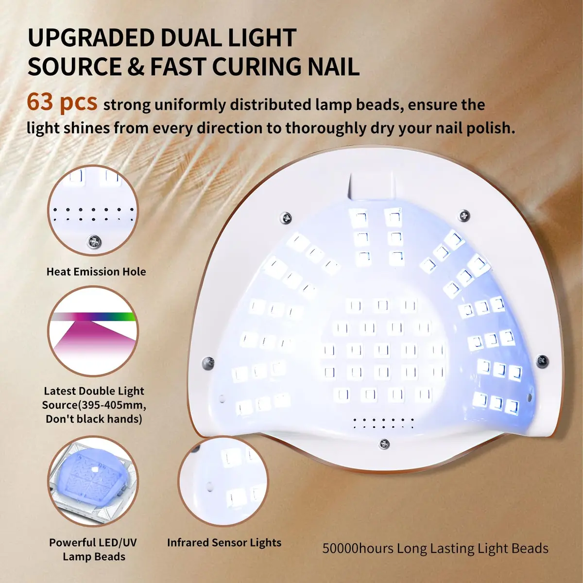 MIRAGE LAYON UV Light for Nails 288W | 4 Timer Settings, Fast 10s Drying, Professional Nail Art Accessory - view 4