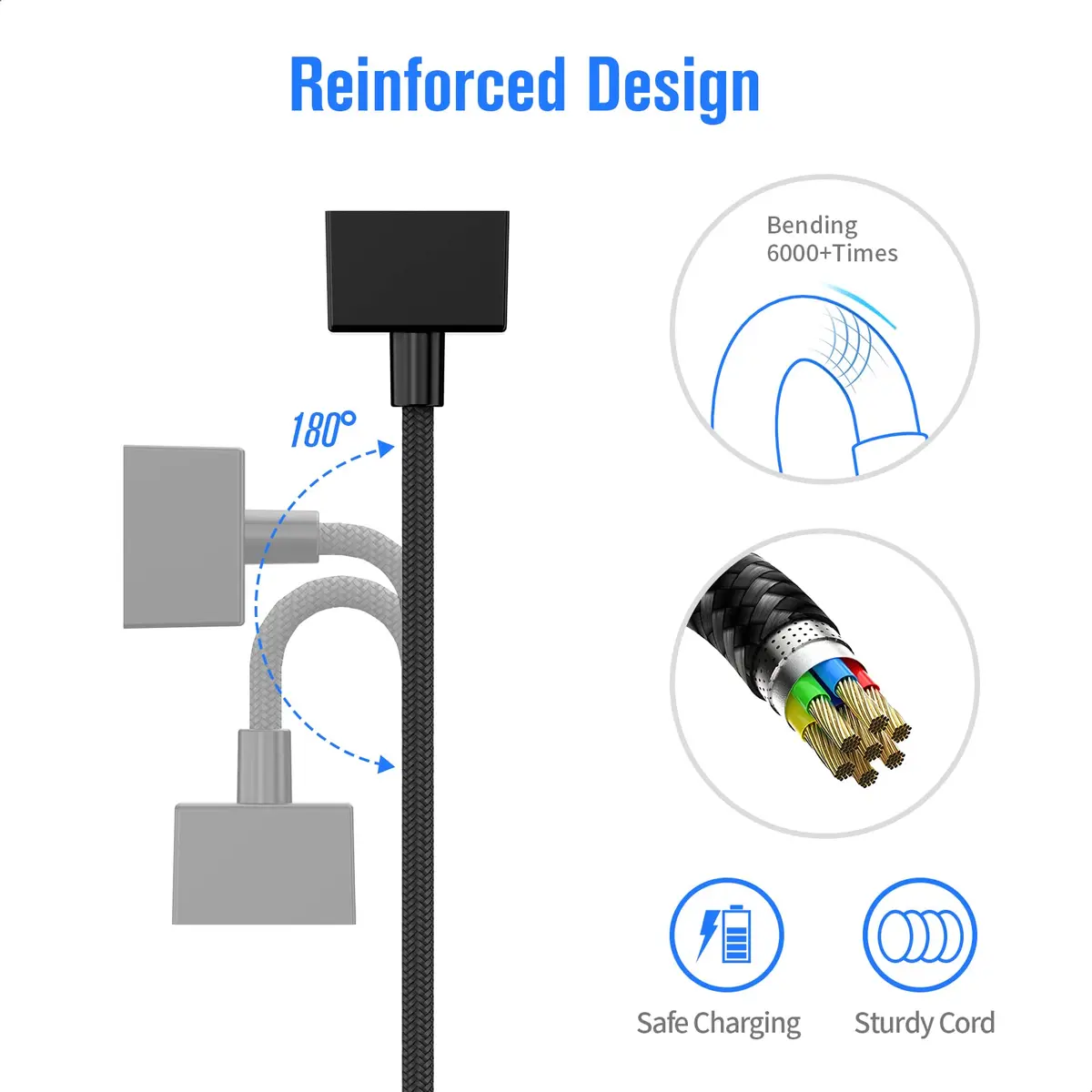 Soarking Replacement Charger Cable 1.5m (5 ft) for Razer Anzu Smart Glasses - view 7
