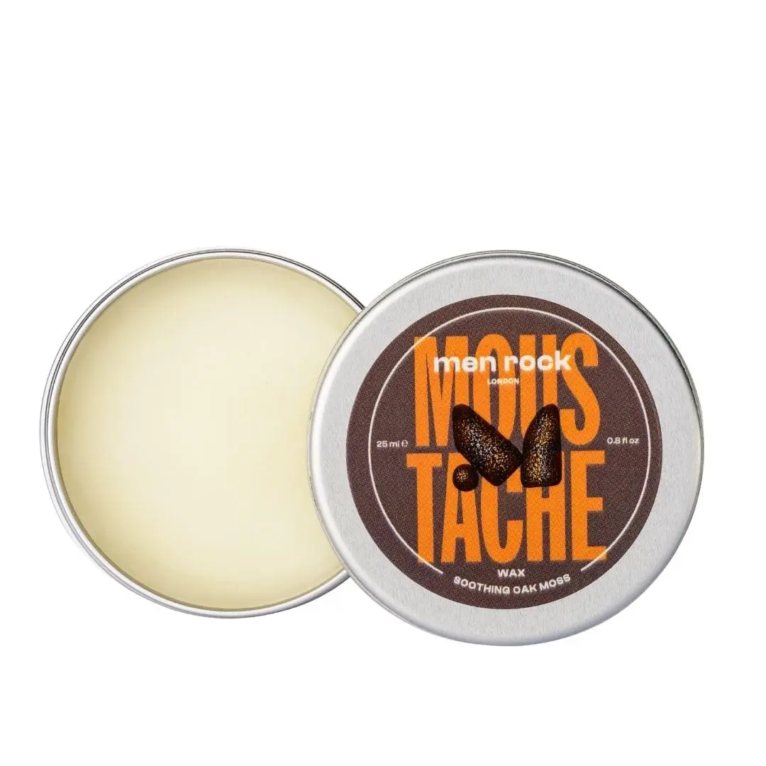 Men Rock Soothing Moustache Wax 25ml | Moisturizes & Styles with Argan Oil - main product image