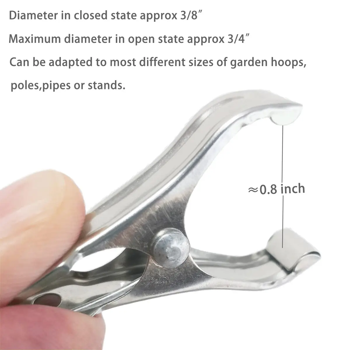 Samhopo Garden Clips 20Pcs | Metal Greenhouse Clamps for Netting & Supports in India - view 3