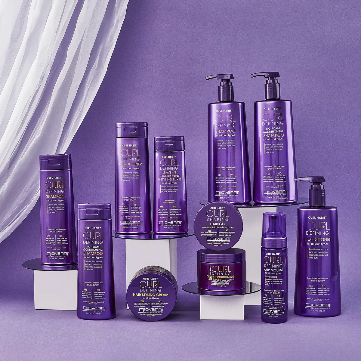 GIOVANNI Curl Habit Defining Hair Mousse Alcohol Free 207ml (6.99 Fl Oz) | Curl Enhancing Mousse for All Curl Types - view 4