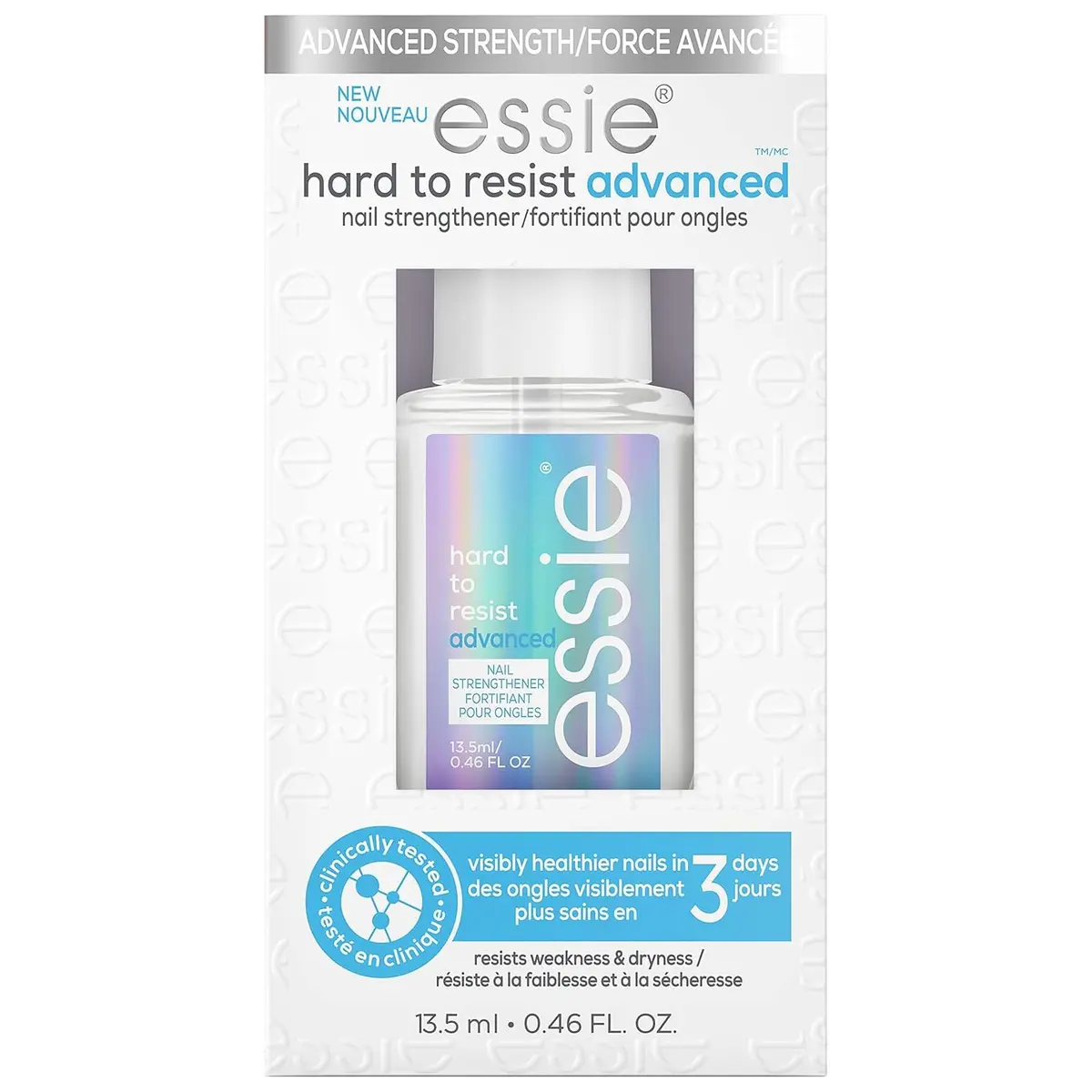 essie Hard To Resist Advanced Nail Strengthener Treatment 0.46 fl oz (13.6ml) | Clinically Tested Vegan Formula - main product image