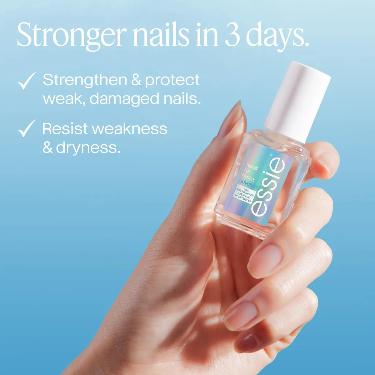 essie Hard To Resist Advanced Nail Strengthener Treatment 0.46 fl oz (13.6ml) | Clinically Tested Vegan Formula - view 3