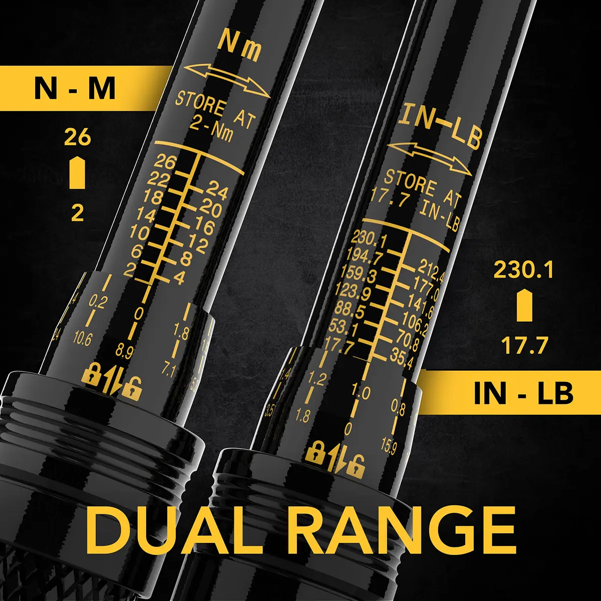 LEXIVON 1/4-Inch Drive Click Torque Wrench 15-Piece Kit | 2-26 Nm (17.7-230.1 in-lb) Dual-Direction, 72-Tooth Gear - view 2