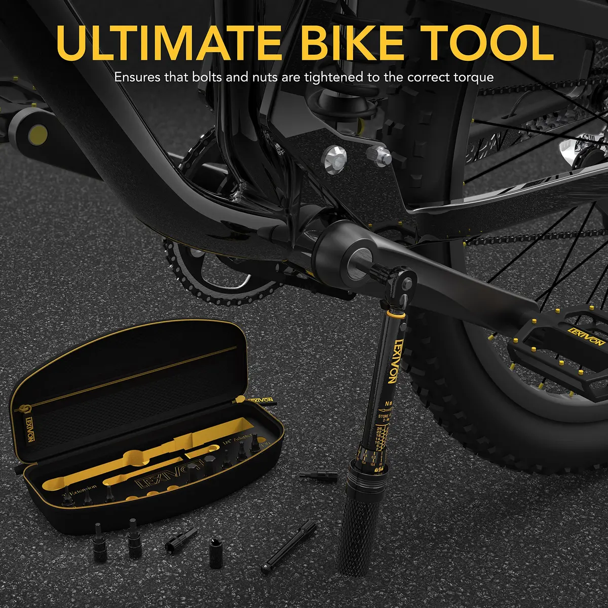 LEXIVON 1/4-Inch Drive Click Torque Wrench 15-Piece Kit | 2-26 Nm (17.7-230.1 in-lb) Dual-Direction, 72-Tooth Gear - view 4