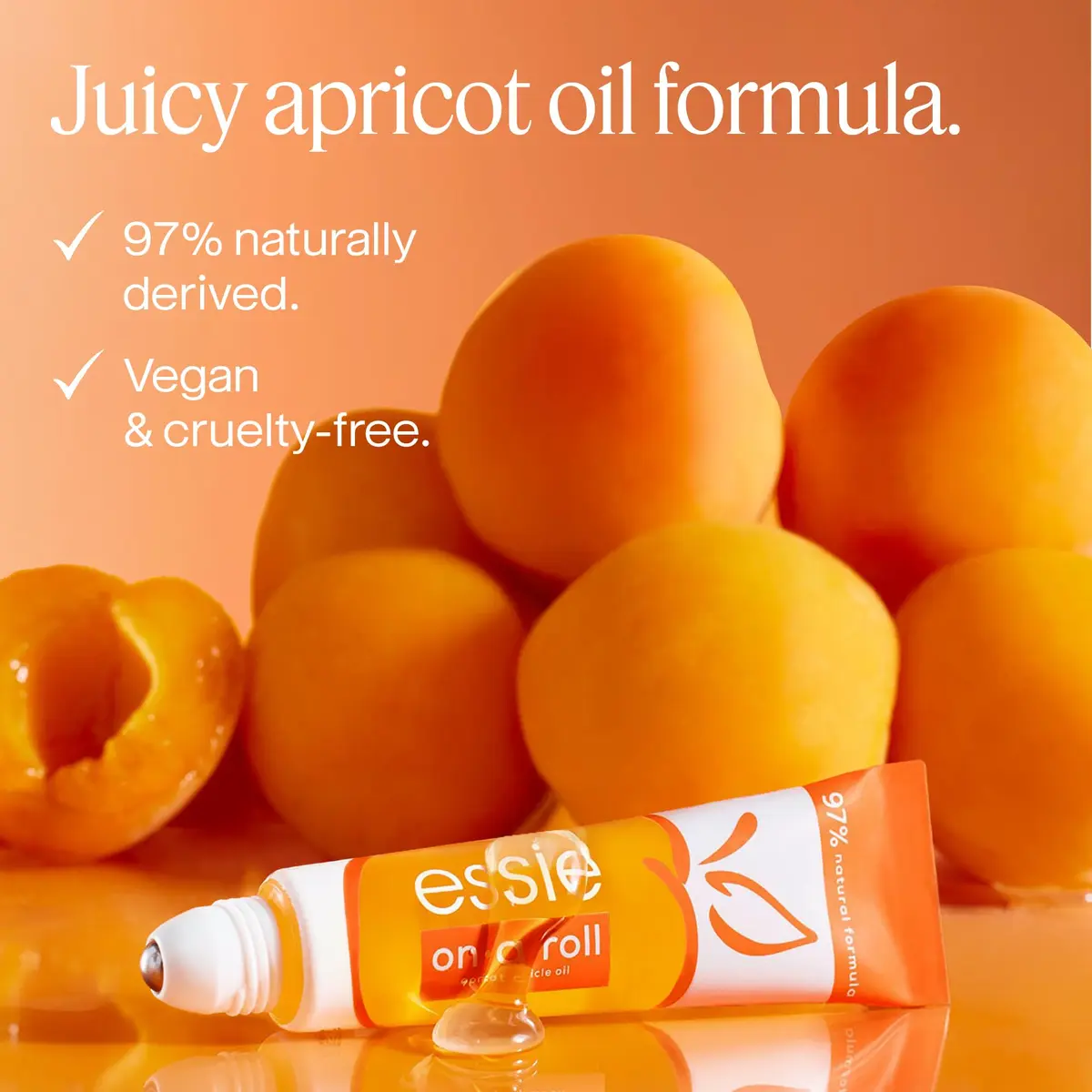 essie Nail Care, Apricot Cuticle Oil & Nail Treatment, On A Roll 0.46 fl oz | Hydrates & Conditions Nails - view 4