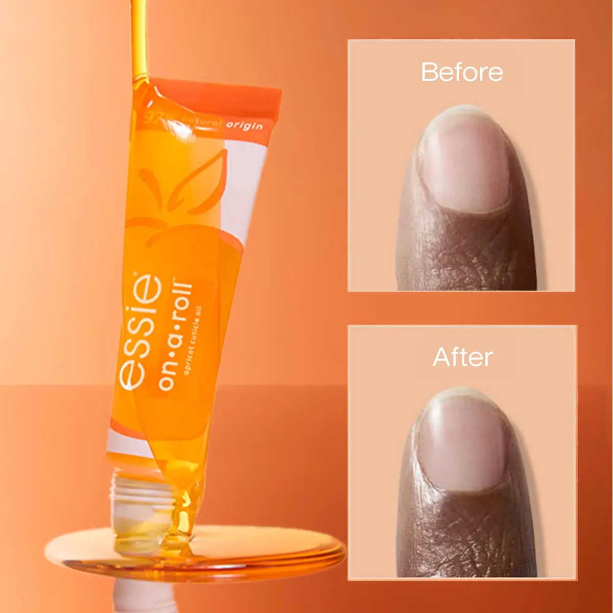 essie Nail Care, Apricot Cuticle Oil & Nail Treatment, On A Roll 0.46 fl oz | Hydrates & Conditions Nails - view 3