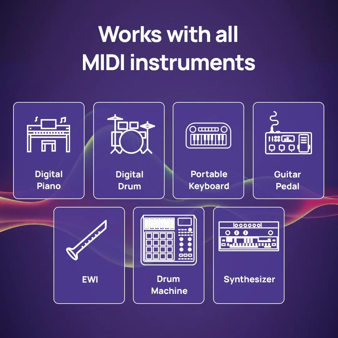 CME U2MIDI Pro - High-Speed USB MIDI Cable with Filter & Mapper 6.5ft | Plug & Play MIDI Interface for Computer & Instruments - view 5