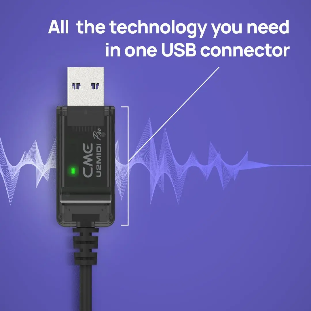 CME U2MIDI Pro - High-Speed USB MIDI Cable with Filter & Mapper 6.5ft | Plug & Play MIDI Interface for Computer & Instruments - view 2