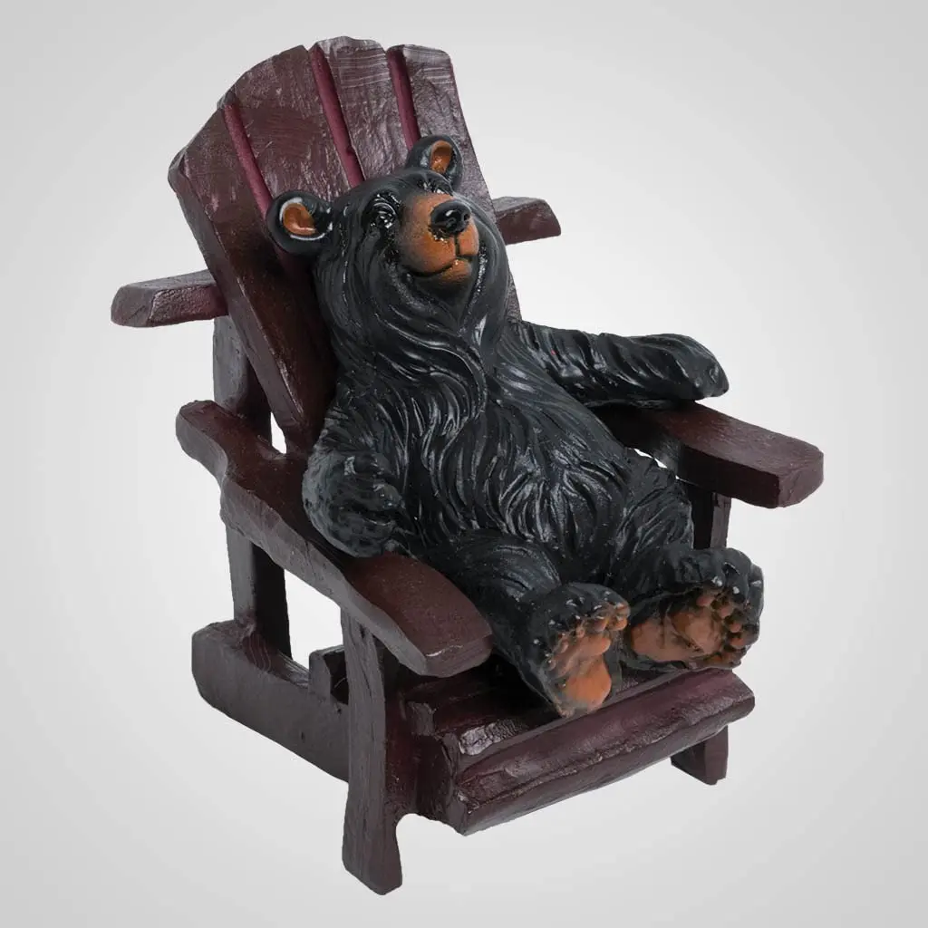 Lipco Figurine in Adirondack Chair | Classic Space Theme, Multicolor, Wood (2.2x2.9x2.0 inches) - main product image