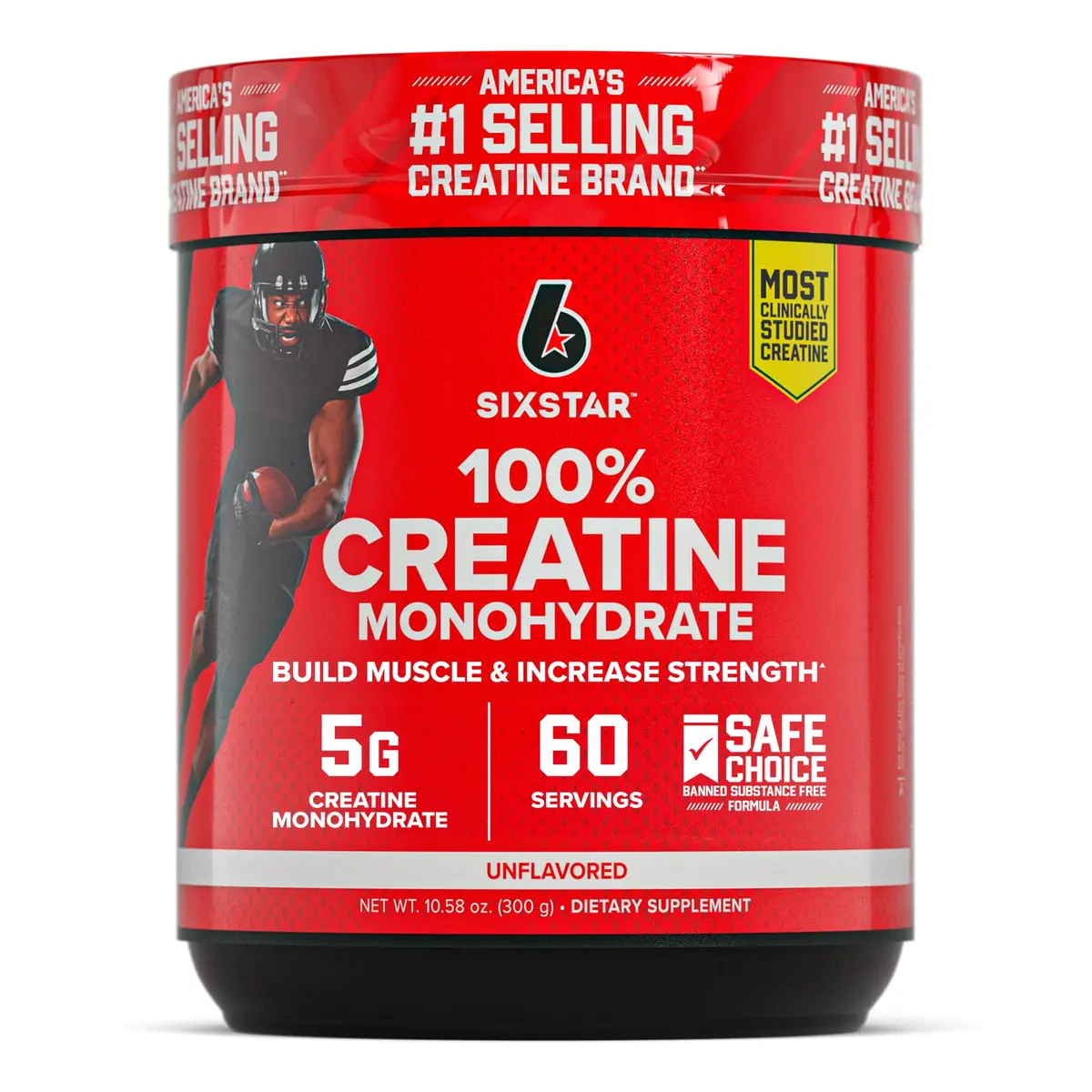 Six Star Creatine Monohydrate Powder 10.58oz | Unflavored, Clinically Proven - main product image
