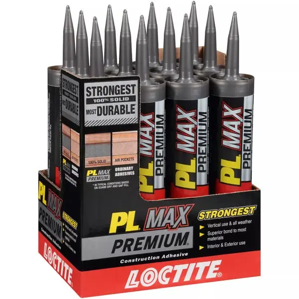 Loctite PL Premium Max Construction Adhesive 12 Pack | Heavy-Duty Waterproof Bond for Interior & Exterior - view 3