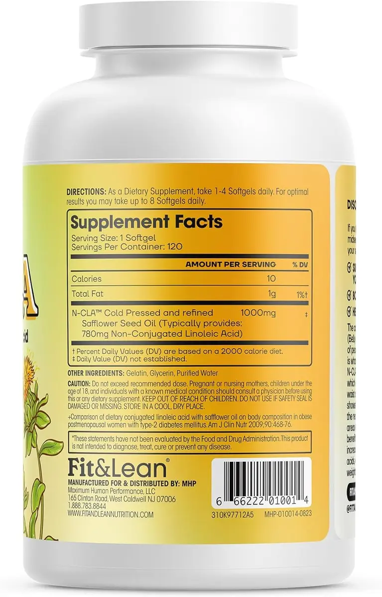 Fit & Lean N-CLA 120 Serv | Supports Belly Fat Reduction & Lean Muscle - view 3