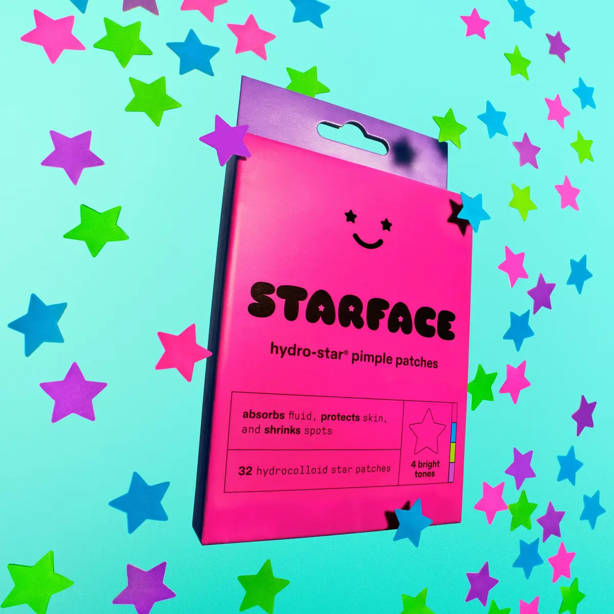Starface Hydro-Star Party Pack Hydrocolloid Pimple Patches, 96 ct | Fun Star-Shaped Cover for Acne & Sensitive Skin - view 8
