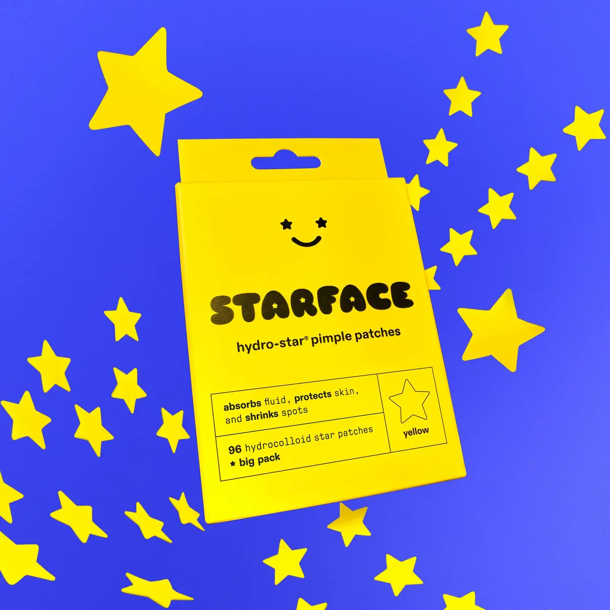 Starface Hydro-Star® Hydrocolloid Pimple Patch 96 ct | Star-Shaped Cover & Protect - view 8