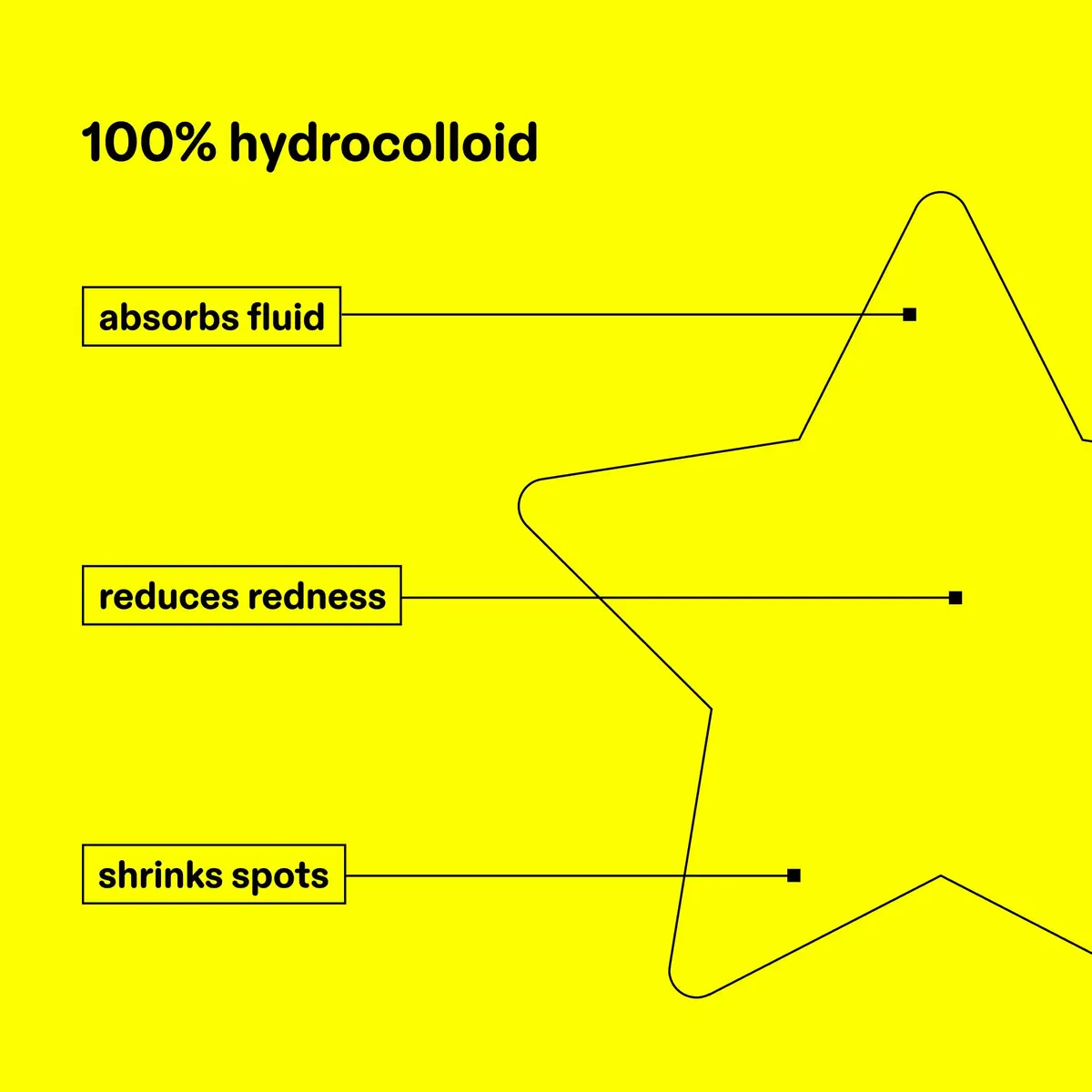 Starface Hydro-Star® Hydrocolloid Pimple Patch 96 ct | Star-Shaped Cover & Protect - view 2