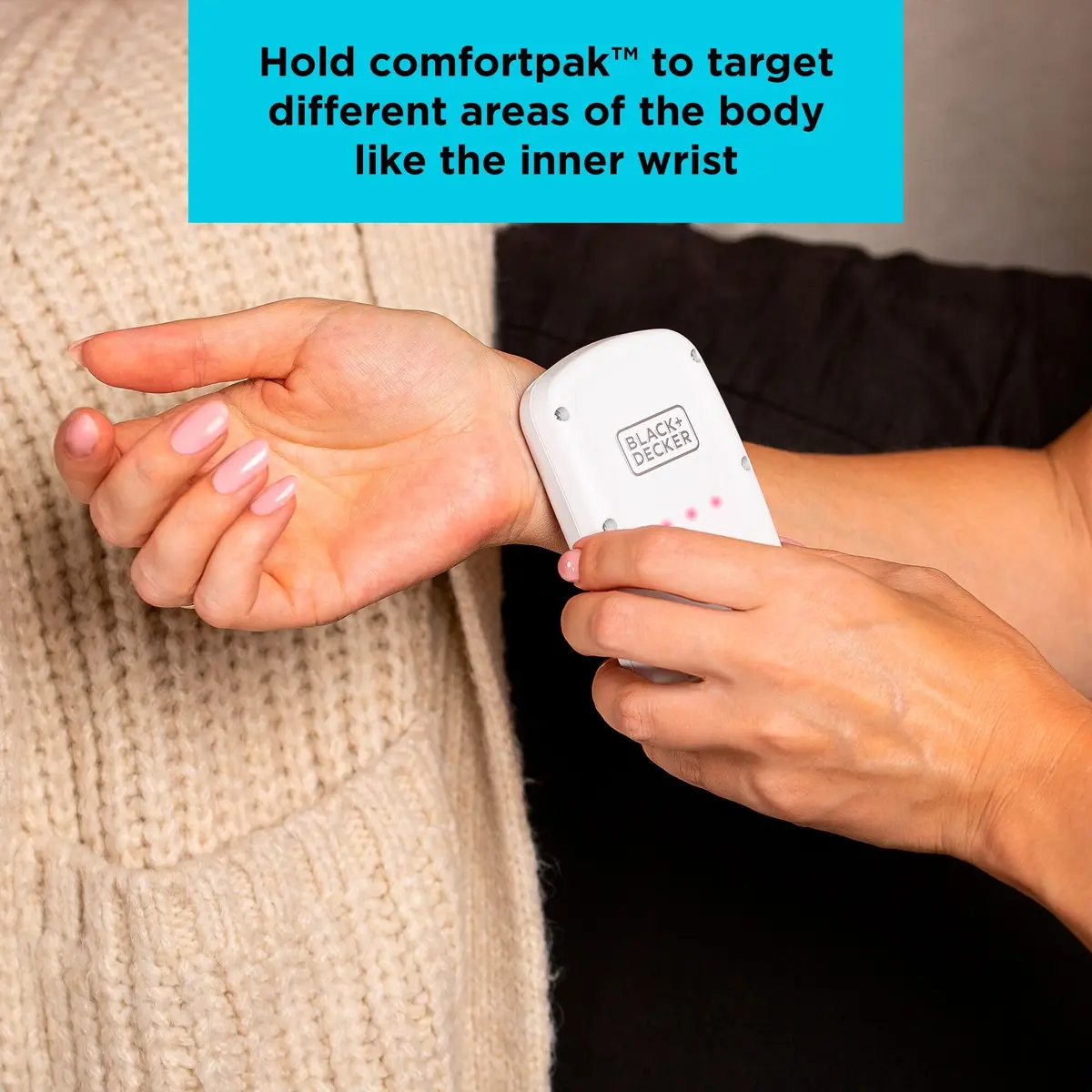 BLACK+DECKER Comfortpak Wearable Cooling and Heating Device Breeze Blue | Portable Thermal Control - view 6
