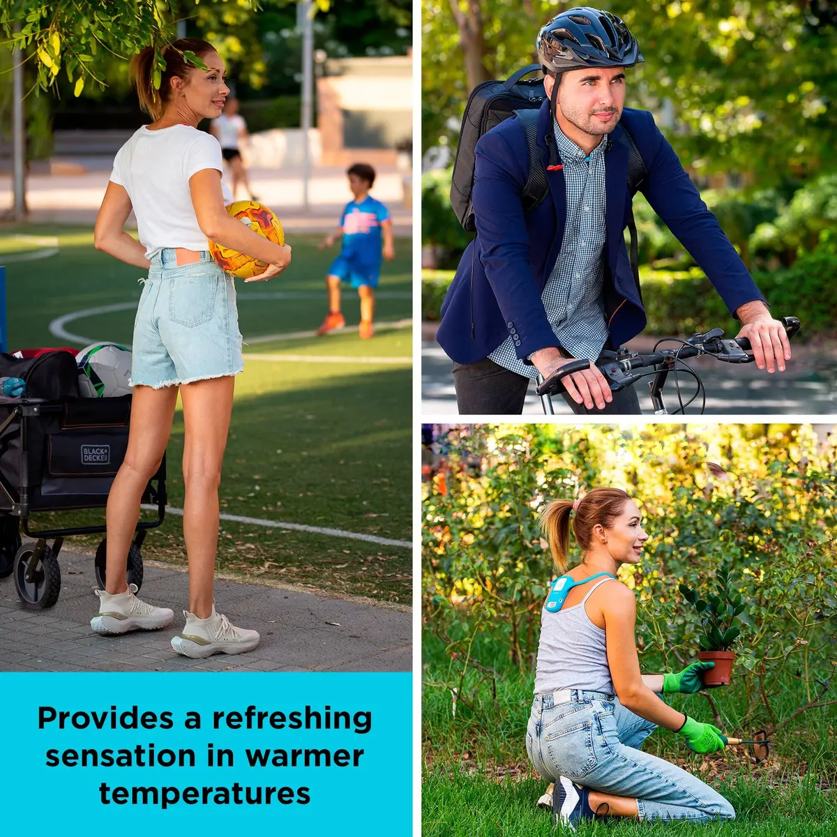 BLACK+DECKER Comfortpak Wearable Cooling and Heating Device Breeze Blue | Portable Thermal Control - view 8