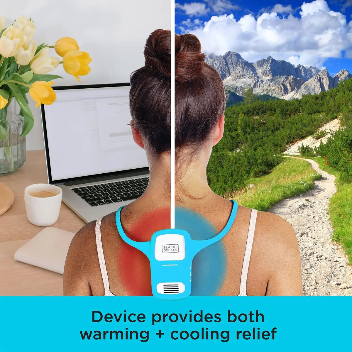 BLACK+DECKER Comfortpak Wearable Cooling and Heating Device Breeze Blue | Portable Thermal Control - view 3