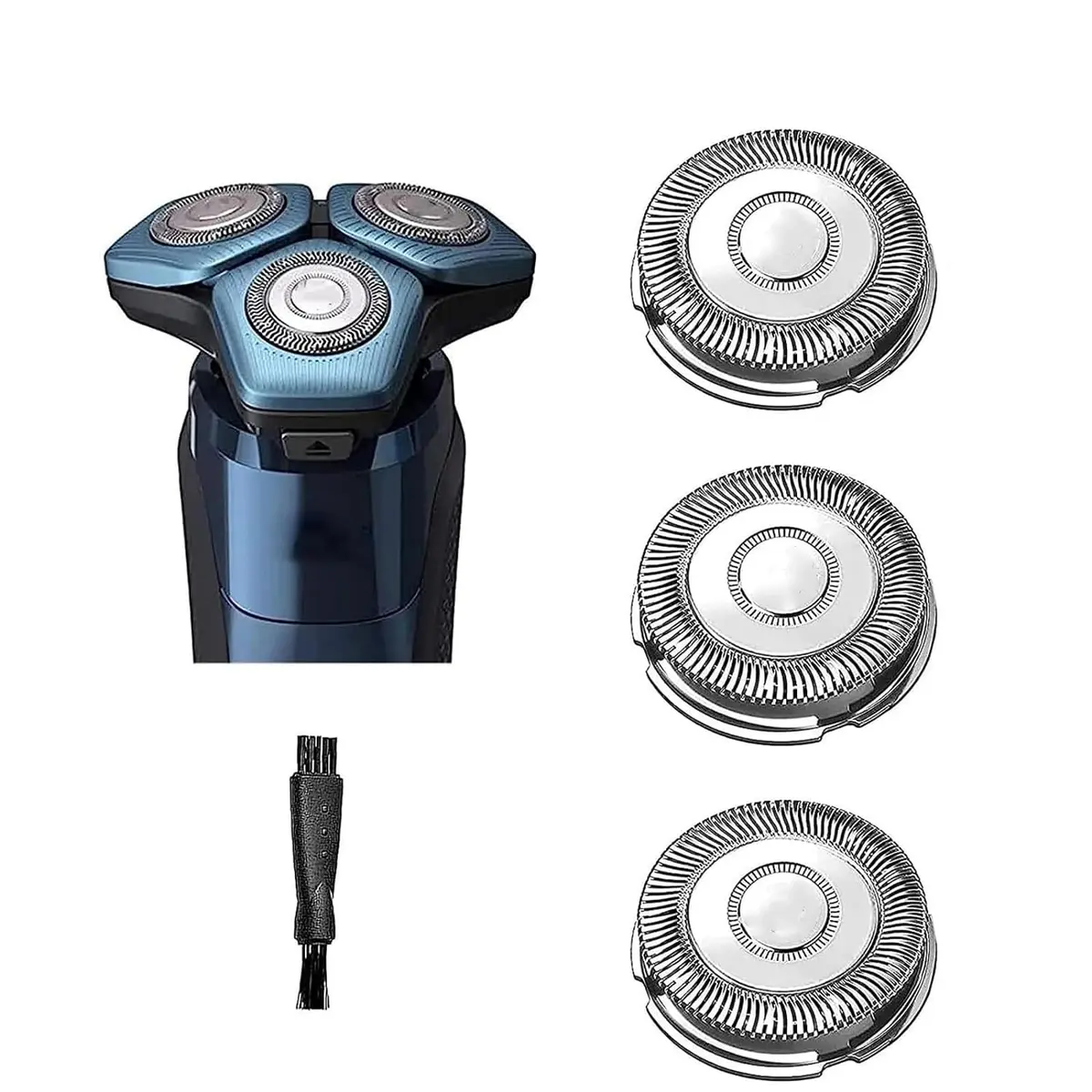 Suleto SH70/71 Replacement Heads for Philips Series 7000 Shavers, Rotary Blades for 7500 7530 S7370 S7371 S7720 (3-Pack, Blue) - main product image