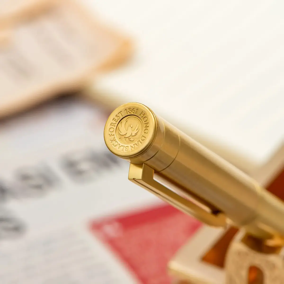 Asvine Raw Brass Fountain Pen 13.8cm (5.43in) Extra Fine Nib | Smooth Writing, Metal Case Set - view 9