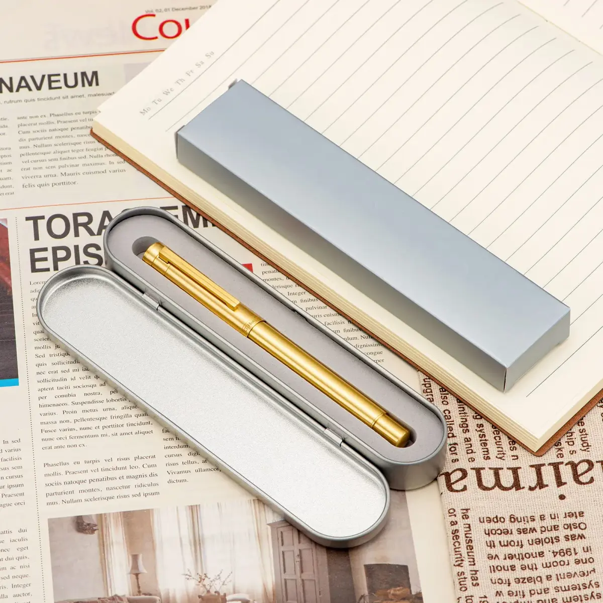 Asvine Brass Bent Nib Fountain Pen 138mm (5.43 in) | Calligraphy Writing Instrument - view 5