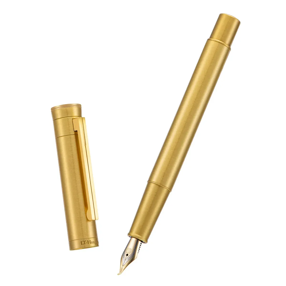 Asvine Brass Bent Nib Fountain Pen 138mm (5.43 in) | Calligraphy Writing Instrument - view 3