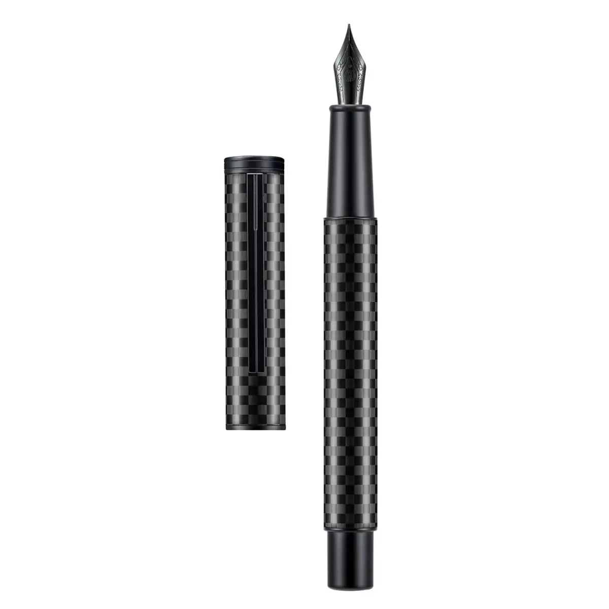 Asvine Black Carbon Fiber Fountain Pen Extra Fine Nib | Smooth Writer - main product image