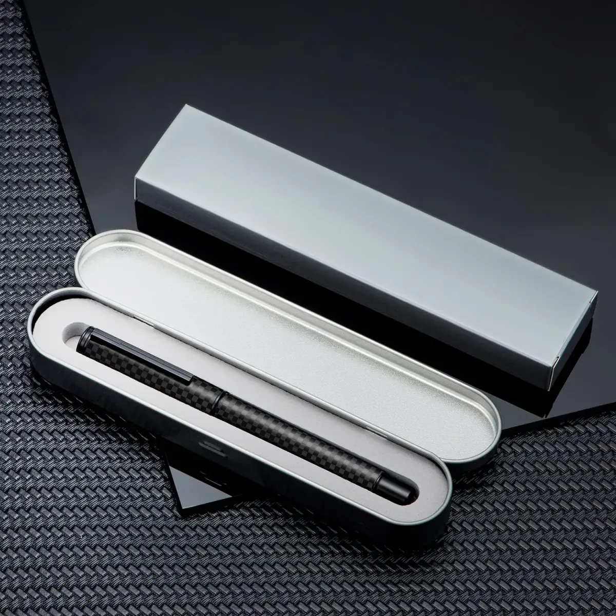 Asvine Black Carbon Fiber Fountain Pen Extra Fine Nib | Smooth Writer - view 5
